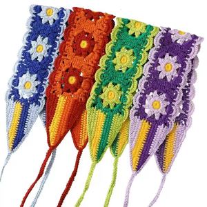 Q&Y 2026 Fascia <span class=keywords><strong>per</strong></span> Capelli Floreale da Donna Lavorata a Maglia Artigianale, Stile Bohemien Carino e Dolce, <span class=keywords><strong>per</strong></span> l'Estate e la Spiaggia, con Fiori all'Uncinetto - Product Image 6