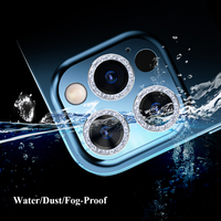 Protection d'Écran d'Objectif de Caméra BlingBling 9H Anti-Rayures Diamant pour iPhone 11 12 13 14 15 Pro