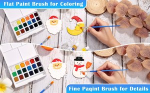 <span class=keywords><strong>Set</strong></span> di <span class=keywords><strong>Pennelli</strong></span> Piatti Personalizzati per Bambini, Artisti, Pittori Principianti e Studenti, con Setole in Nylon e Manico in Plastica per Dipinti Artistici - Product Image 6