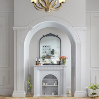Miroir mural de jardin gothique arqué avec cadre en métal antique Style rustique vintage classique pour la maison Hôtel Miroir rétro moderne de luxe