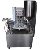 KIS-900 Type rotatif yaourt crème glacée Calippo tasse remplissage scellage Machine emballage en bois personnalisé petite machine de remplissage de jus