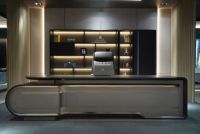 Juego de Escritorio Ejecutivo Moderno y Minimalista de Lujo, Madera Grande para Uso Comercial, Ecológico con Panel de Melamina
