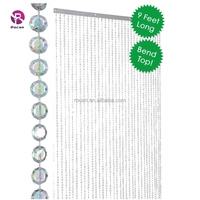 Irisé diamant cristal perles rideau toile de fond pour mariage scène mur plafond décoration décors avec perles et colonne