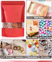Sachets refermables anti-odeur en aluminium avec fenêtre mate, sacs Mylar mats de qualité alimentaire pour emballage, fabricant ODM OEM