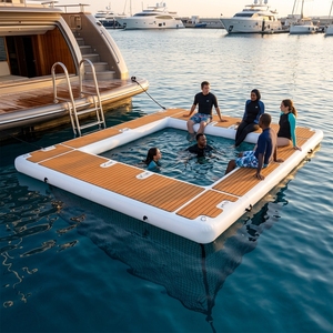 Nouvelle plateforme flottante gonflable personnalisée 2026, style populaire, avec filet pour yacht, mer, lac, <span class=keywords><strong>piscine</strong></span> - Product Image 1