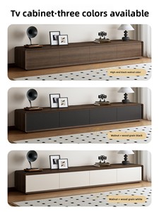 ตู้วางทีวีไม้จริงสุดหรูทันสมัยปี 2026 สำหรับห้องนั่งเล่น สไตล์มิดเซ็นจูรี่ สีวอลนัท พร้อมประกอบและจัดเก็บของได้ครบครัน - Product Image 5