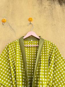 100% Cotton Kimono Handmade Cotton Floral Kimono Robe <b>Lightweight</b> Bathrobe Soft Cotton Kimono <b>Dressing</b> <b>Gown</b> Lounge wear - Product Image 5