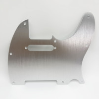 Placa Protectora Decorativa Antirrayas de Aleación de Aluminio Oxidado de 1.5MM y 8 Agujeros para Guitarra Eléctrica TL, Acabado Cepillado, Accesorios para Guitarra