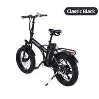 Bicicleta Eléctrica Plegable de 250W con Marco de Aluminio, Motor Trasero, Dos Ruedas, Ligera y Portátil para Viajes Urbanos