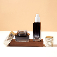 Flacons de soin de la peau en verre dégradé violet et noir de luxe 20g/50g/30-120ml avec pompe à vide pour hommes et femmes, emballage cosmétique