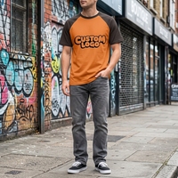 T-shirt homme personnalisé 2026 avec logo imprimé graphique OEM/ODM et broderie, col rond, manches courtes