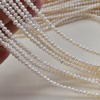 Perles de culture d'eau douce blanches de qualité supérieure, perles de rocaille minuscules, fil de perles, bijoux faits à la main, marque HB, modèle direct usine