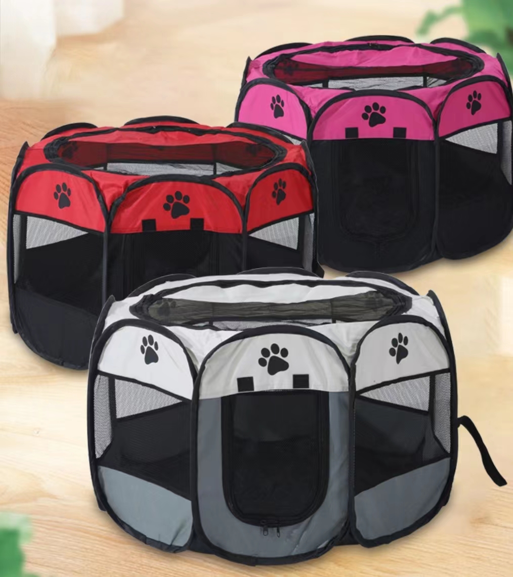 Dog House Safe Polygon Cage Outdoor Playing Carrier For Dog Cat