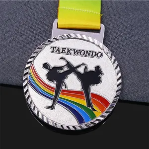 Personnalisé 2D 3D Métal Prix En Alliage De Zinc Kung Fu <span class=keywords><strong>Boxe</strong></span> WKF BJJ Jiu Jitsu Judo Lutte Karaté Médailles Personnalisées Internationales - Product Image 3