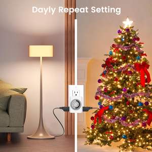 Salida de temporizador mecánico/enchufe de temporizador Temporizador de enchufe interior de 24 horas - Product Image 6