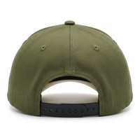 Casquettes de baseball 5 panneaux, couronne structurée, tissu sergé, visière pré-courbée, broderie 3D renard, vert olive, pour activités de plein air, camping, randonnée