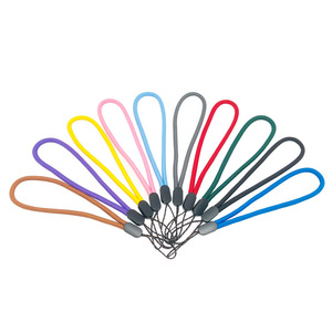 Cordon court en corde ronde de 4,5 mm de couleur unie avec crochet pour porte-clés, carte d'identité, accessoire de téléphone - Product Image 5