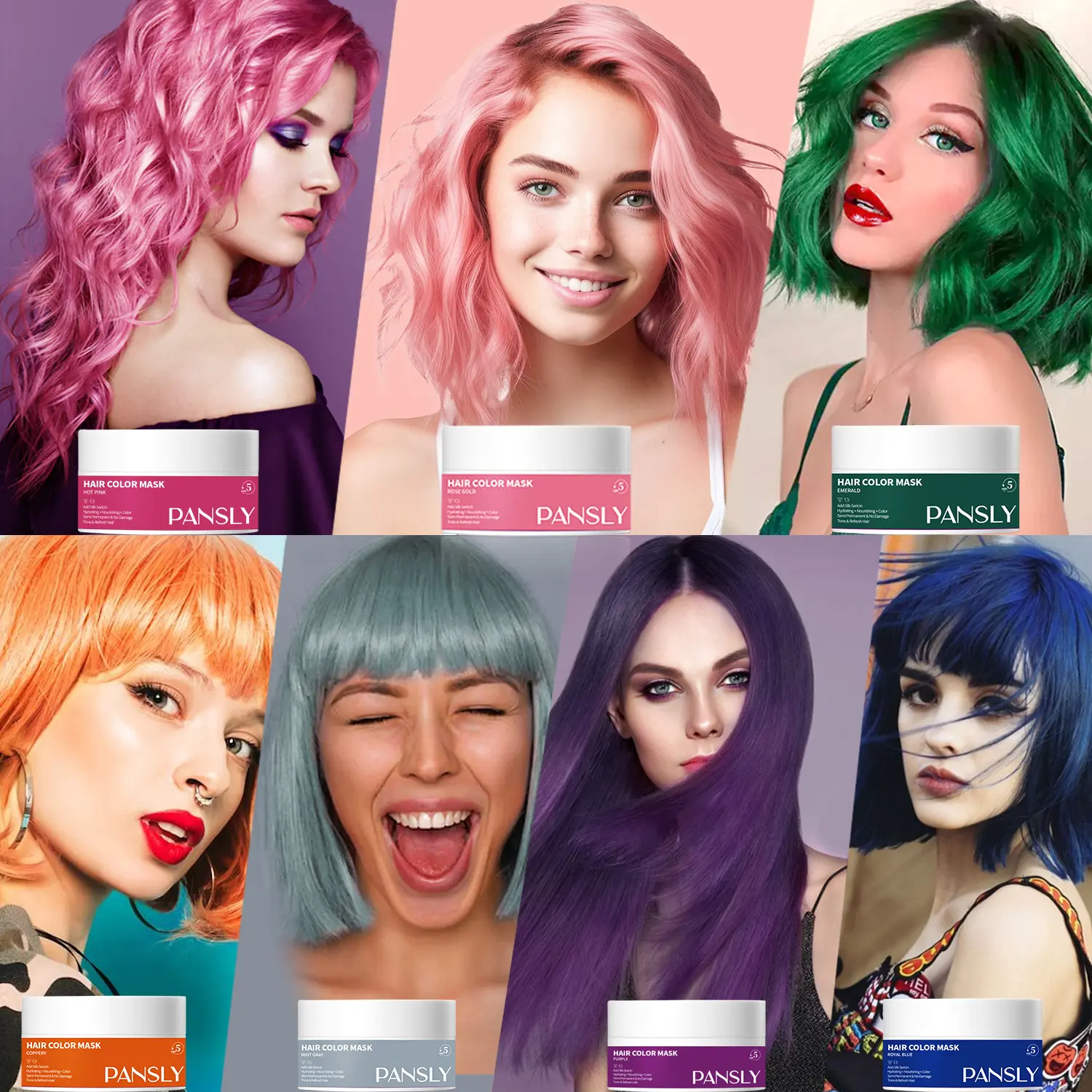 जैविक 7 रंग के बाल मास्क में बदलाव, बालों के रंग की मरम्मत, बालों के रंग की मरम्मत के लिए बाल मास्क