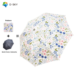 Parapluie pliable automatique <span class=keywords><strong>au</strong></span> design classique, 8 baleines, style frais et mignon, impression de logo personnalisée, protection solaire et pluie avec protection UV - Product Image 1