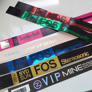 [AnyWristband] Pulseras individuales cortadas a medida para control de acceso Pulseras YUPO a todo color Tipo individual 25 mm (1 pulgada) - Product Image 4