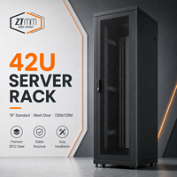 Armoire de serveur de centre de données ZTmm 42U avec porte en maille détachable, fabricant OEM personnalisé