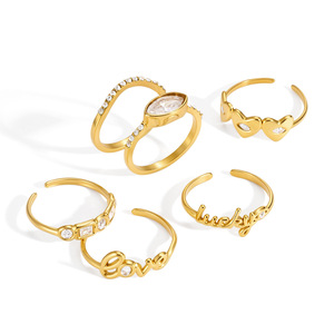 Anillos <span class=keywords><strong>de</strong></span> <span class=keywords><strong>Pareja</strong></span> <span class=keywords><strong>de</strong></span> Acero Inoxidable con Diamantes CZ, Chapados en Oro, Joyería <span class=keywords><strong>de</strong></span> Compromiso y Boda, Elegantes Anillos <span class=keywords><strong>de</strong></span> Alianza <span class=keywords><strong>de</strong></span> Zirconia 316L para Hombre y Mujer - Product Image 5