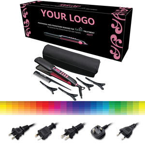 Plancha de pelo de titanio personalizada de buena calidad MAC, <span class=keywords><strong>planchas</strong></span> planas profesionales <span class=keywords><strong>para</strong></span> uso de queratina, plancha de etiqueta privada - Product Image 5