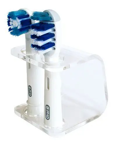 Lucite ORAL B หัวแปรงสีฟันตู้แร็ค Perspex 4 หัวแปรง Stand อะคริลิคไฟฟ้าหัวแปรงสีฟันผู้ถือ