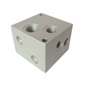 Hydraulic Valve <b>Block</b> Aluminum Custom Manifold For Hydraulic Power Unit Threaded Insert <b>Mounting</b> - Product Image 3