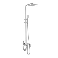 Robinet de douche mural moderne Weihao en acier inoxydable 304, finition laiton, robinet de baignoire trois pièces, système de douche double fonction