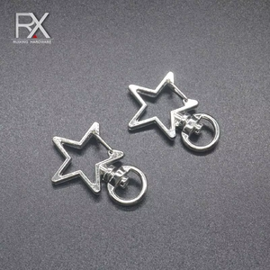 Металлический поворотный карабин-зажим в форме сердца с шелкографией для брелока - Product Image 1