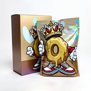 Tùy chỉnh in Kẹo gummy doypack Snack thực phẩm đóng gói bao bì đứng lên túi 3.5g hoa khô nhựa dây kéo túi Mylar với hộp - Product Image 3