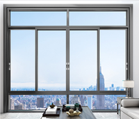 Fenêtre pour porte coulissante en verre avec cadre en aluminium Prix raisonnable Fenêtre coulissante en polycarbonate Fenêtres coulissantes pour usage domestique