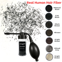Couvre les cheveux clairsemés, effet instantané, 100% naturel, kératine protéinée, vraies mèches de cheveux humains, épaississant, poudre pour construire les cheveux, fibres capillaires