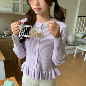 Korean Sweet Aging Embroidered <strong>Black</strong> Fungal Lace Knitted Sweater for Women, New Sweater Shows <strong>Thin</strong> and Versatile Style <strong>Cardigan</strong> - Product Image 4