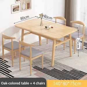 Venta Directa <span class=keywords><strong>de</strong></span> Fábrica, Mesa Más Vendida + 4 Sillas, Mesa <span class=keywords><strong>de</strong></span> <span class=keywords><strong>Comedor</strong></span> <span class=keywords><strong>de</strong></span> Madera Maciza para Uso Doméstico y Comercial - Product Image 6
