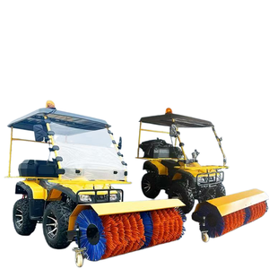 Motorized Snowplow with <b>Large</b> Wheelhouse <b>Roller</b> Brush Automatic Seat-Mounted Snow Shovel & Blower - Product Image 5