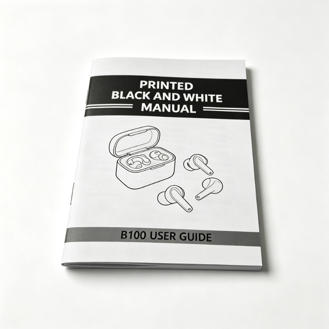 Saddle Stitch Printed Booklet Custom Black White User Manual Instruction Guide for Consumer Electronics