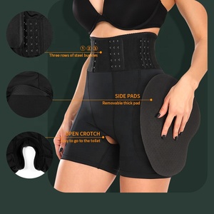 Nouveauté 2026 : Shorty gainant taille haute effet push-up avec coussinets amovibles et entrejambe ouvert, rehausseur de hanches - Product Image 5