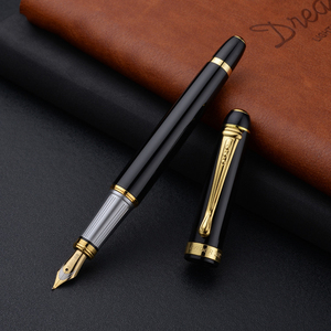 Baoer 302 serie pluma de marca personalizada ejecutivo clásico negro plata oro mejor escritura pluma estilográfica - Product Image 6