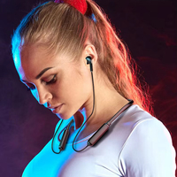 Neckband headphone olahraga nirkabel 5.0 headphone In-Ear headphone olahraga nirkabel pemasangan di kepala