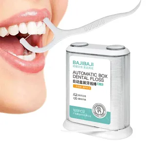 Caixa de armazenamento de reposição portátil de fábrica, caixa de palheta para dentes, dispensador automático de fio dental