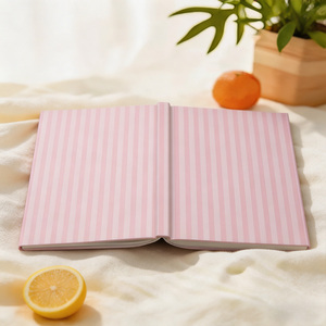 Quaderno con Copertina a Righe in Carta Rosa Personalizzata, Pagine Interne Personalizzabili, Regalo per <span class=keywords><strong>Ragazze</strong></span> - Product Image 6