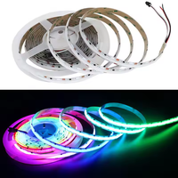 Lampu Strip LED RGB COB Warna Impian, Dapat Diatur & Diprogram, DC24V Fleksibel WS2811IC 720LED/m Tuya Alex Google Zigbee