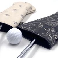 Vente en gros, personnalisez votre motif et votre logo, GREENIVY GA-HC-2, accessoires de golf en cuir PU, housse de tête de club de golf