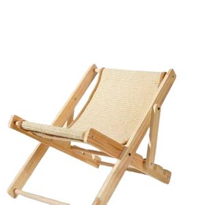 Einfarbiges hölzernes Katzen bett Hängematten liege Abnehmbarer Sisal kühler Verschleiß festes Katzen kratz pad für Hunde OEM ODM Handwäsche - Product Image 1