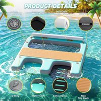 Plateforme flottante gonflable FBsport pour l'extérieur, quai gonflable, grand trampoline, plateforme flottante portable pour lac