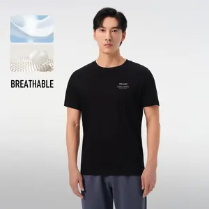 OEM ODM 100% Cotton T-Shirt Men's 2024 Summer Outdoor Sports Breathable Casual Skin-Friendly Running GYM Short Sleeve T Shirts