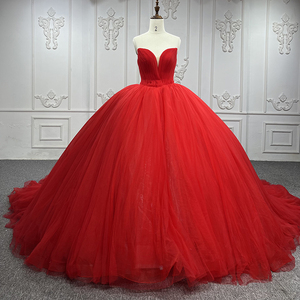7523 Nouveautés Robes de soirée longues élégantes en dentelle rouge à épaules dénudées pour femmes - Product Image 1