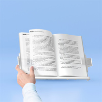 Upergo Support de bureau pliable en bois et plastique à angle réglable pour livre de recettes